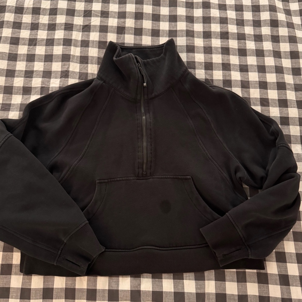 Lululemon Black Scuba Half-Zip Sweater Large